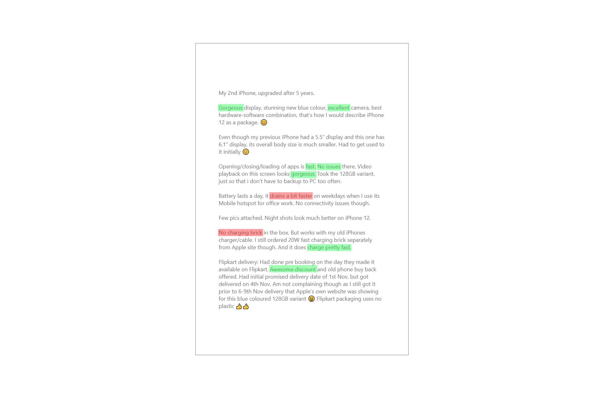 annotated text for review moderation